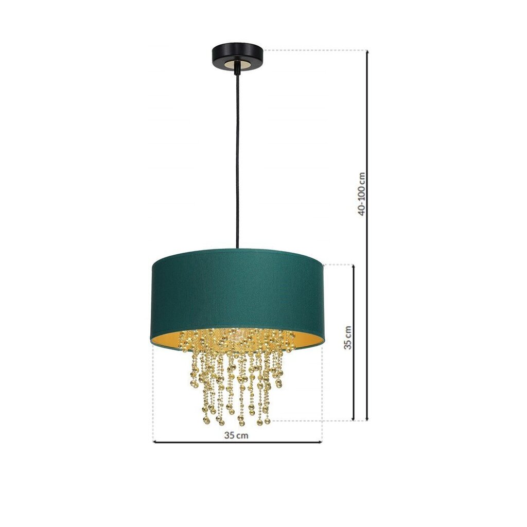 Milagro piekarināmā lampa Almeria Green/Gold cena un informācija | Piekaramās lampas | 220.lv