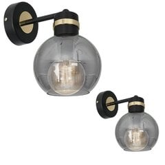Milagro sienas lampa Omega Black/Gold цена и информация | Настенные светильники | 220.lv