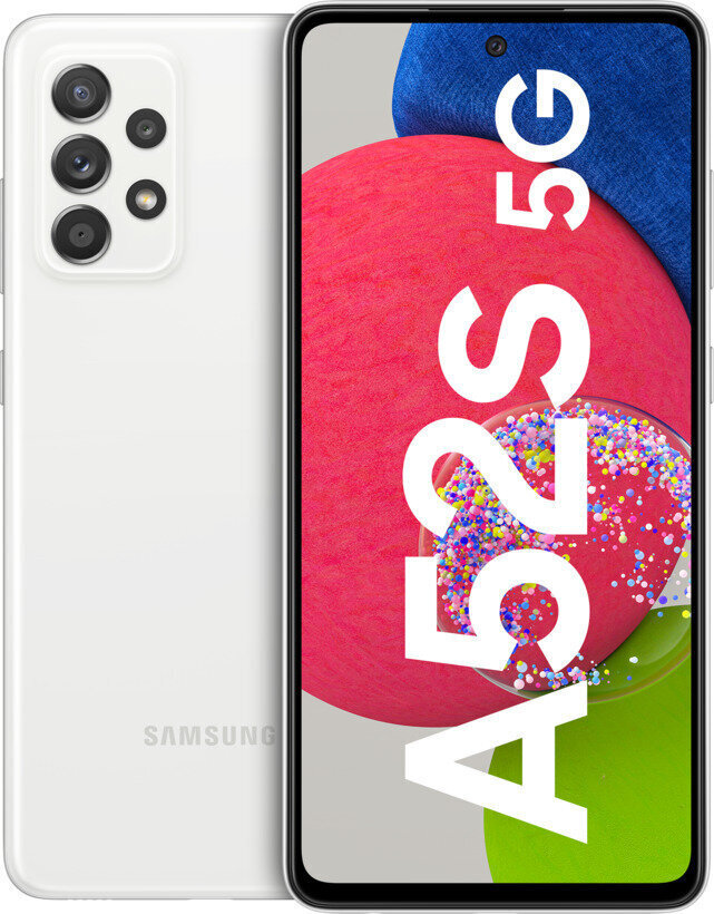 Samsung Galaxy A52s 5G 128GB Aweseom White : SM-A528BZWDEUB cena un informācija | Mobilie telefoni | 220.lv