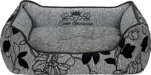 Кровать для собак Cazo Exclusive Soft Bed Noir серая 95x75см цена и информация | Лежаки, домики | 220.lv