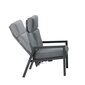 Dārza mēbeļu komplekts CASPER galds, dīvāns un 2 krēsli, tumši pelēks alumīnija rāmis ar tekstilmateriāla sēdvietu, pelē cena un informācija | Dārza mēbeļu komplekti | 220.lv