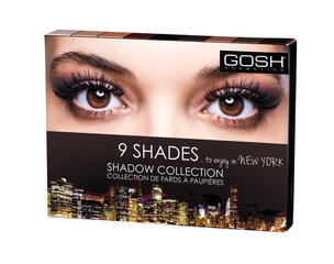 GOSH 9 Shades acu ēnu palete 12 g, 001 To enjoy in New York цена и информация | Тушь, средства для роста ресниц, тени для век, карандаши для глаз | 220.lv