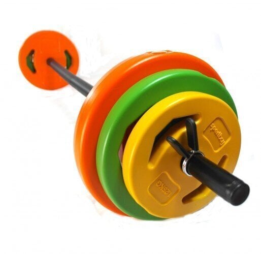 Body Pump komplekts Sportbay® Pump set colour (20kg) cena un informācija | Hanteles, svaru stieņi un diski | 220.lv