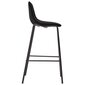 vidaXL bāra krēsli, 6 gab., melns audums cena un informācija | Virtuves un ēdamistabas krēsli | 220.lv