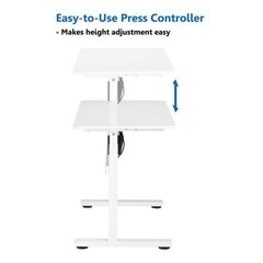 Стол с регулируемой высотой Up Up Balder, белый цена и информация | Компьютерные, письменные столы | 220.lv