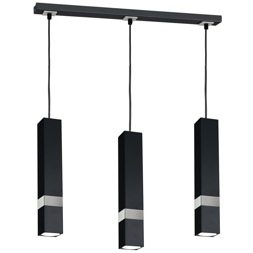 Eko-Light piekarināmā lampa Vidar Black/Chrome 3 cena un informācija | Piekaramās lampas | 220.lv