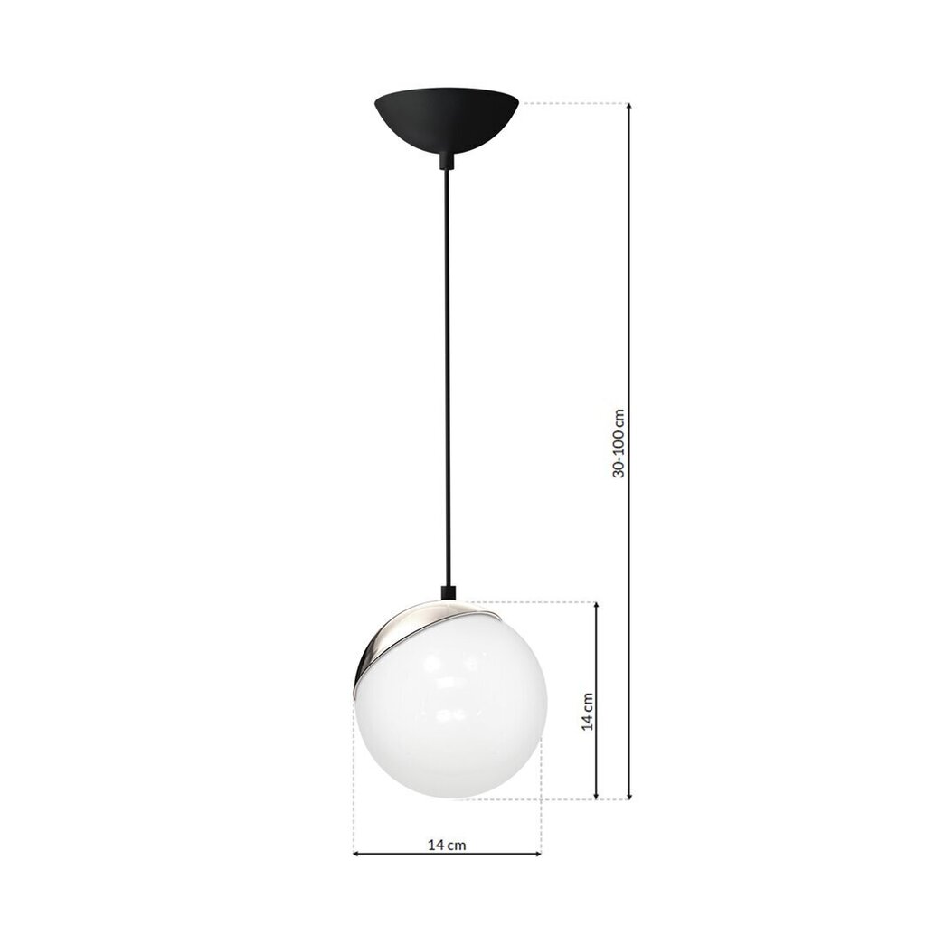 Milagro piekarināmā lampa Sfera Black/Chrome cena un informācija | Piekaramās lampas | 220.lv