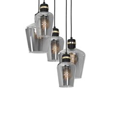 Eco-Light piekarināmā lampa Richmond Black/Gold 5 cena un informācija | Lustras | 220.lv