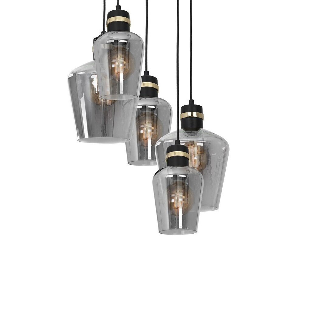 Eco-Light piekarināmā lampa Richmond Black/Gold 5 cena un informācija | Piekaramās lampas | 220.lv