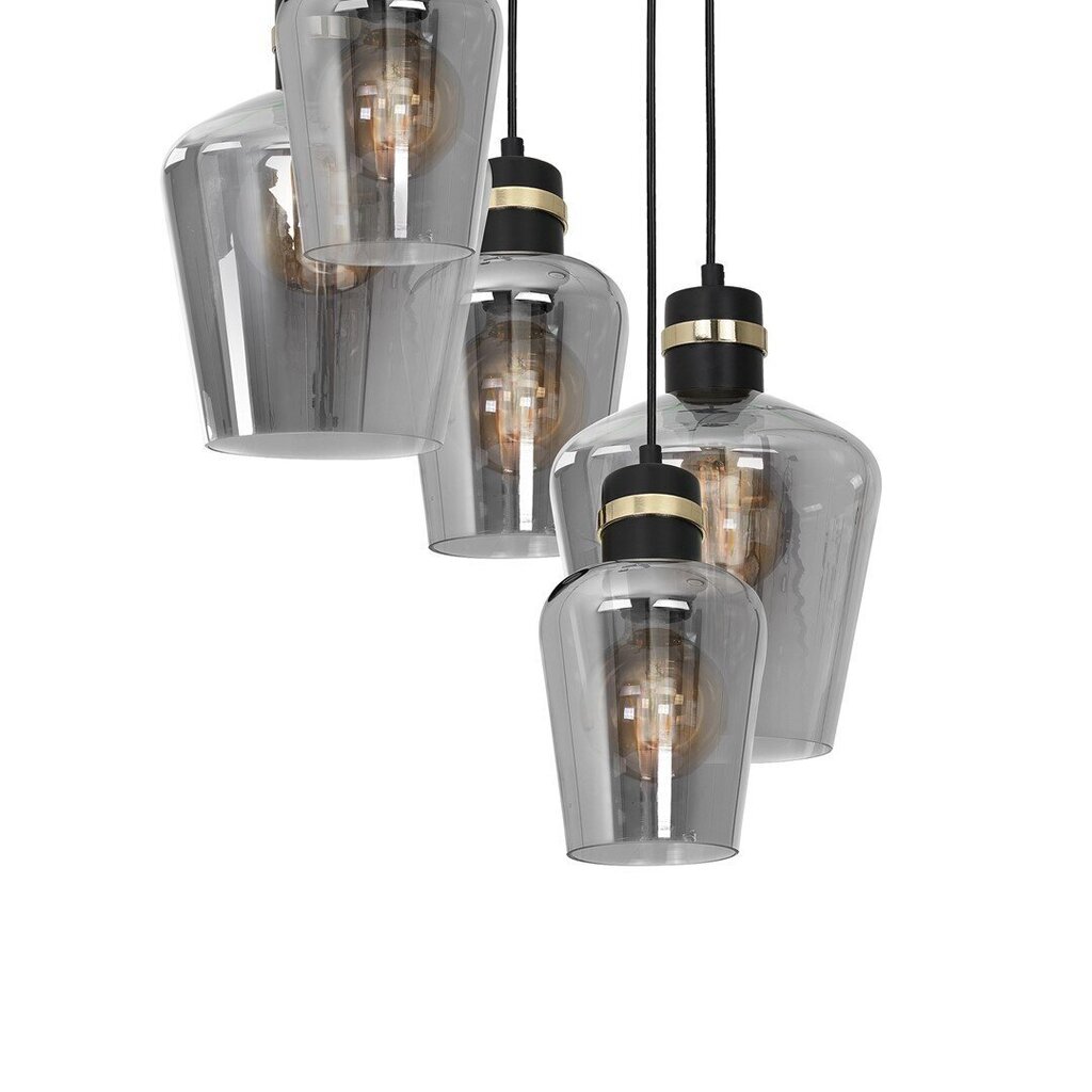 Eco-Light piekarināmā lampa Richmond Black/Gold 5 cena un informācija | Piekaramās lampas | 220.lv