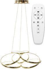 Piekaramā lampa Flat LED ar tālvadības pulti, Gold cena un informācija | Lustras | 220.lv