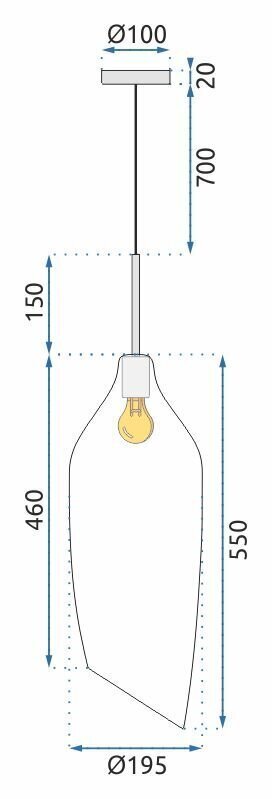 Piekaramā lampa Modern Glass cena un informācija | Piekaramās lampas | 220.lv