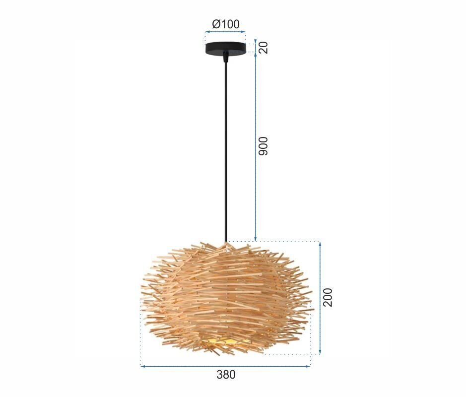 Piekaramā lampa Natural, 20 cm cena un informācija | Piekaramās lampas | 220.lv