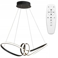 Piekaramā LED lampa ar tālvadības pulti Swirl, Black cena un informācija | Lustras | 220.lv