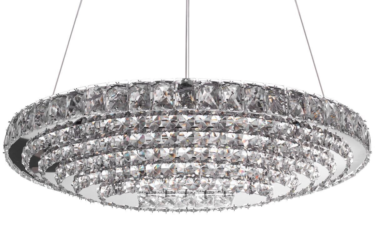 Piekaramā LED lampa ar tālvadības pulti Crystal Oval cena un informācija | Lustras | 220.lv