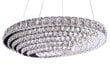 Piekaramā LED lampa ar tālvadības pulti Crystal Oval cena un informācija | Lustras | 220.lv