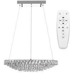 Piekaramā LED lampa ar tālvadības pulti Crystal Oval цена и информация | Люстры | 220.lv