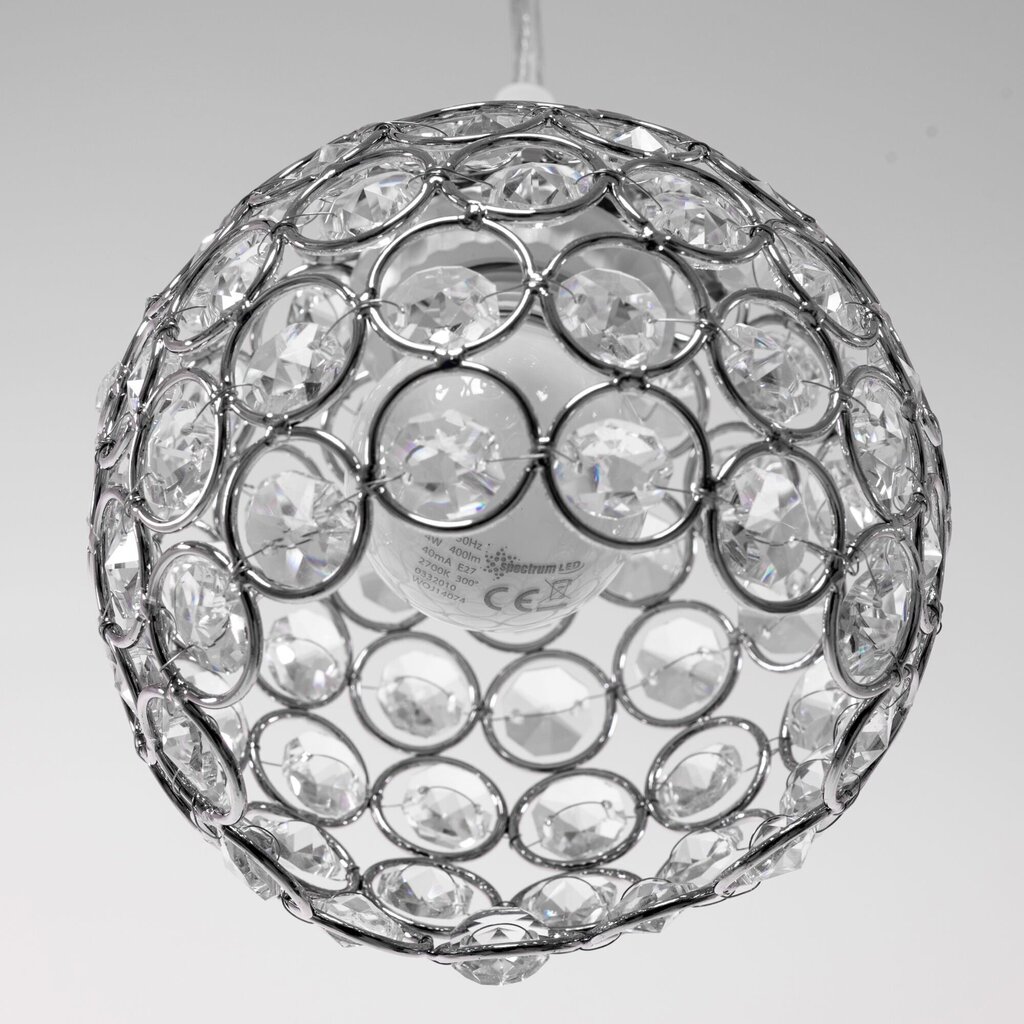 Piekaramā lampa Sparkle Ball, Chrome cena un informācija | Lustras | 220.lv