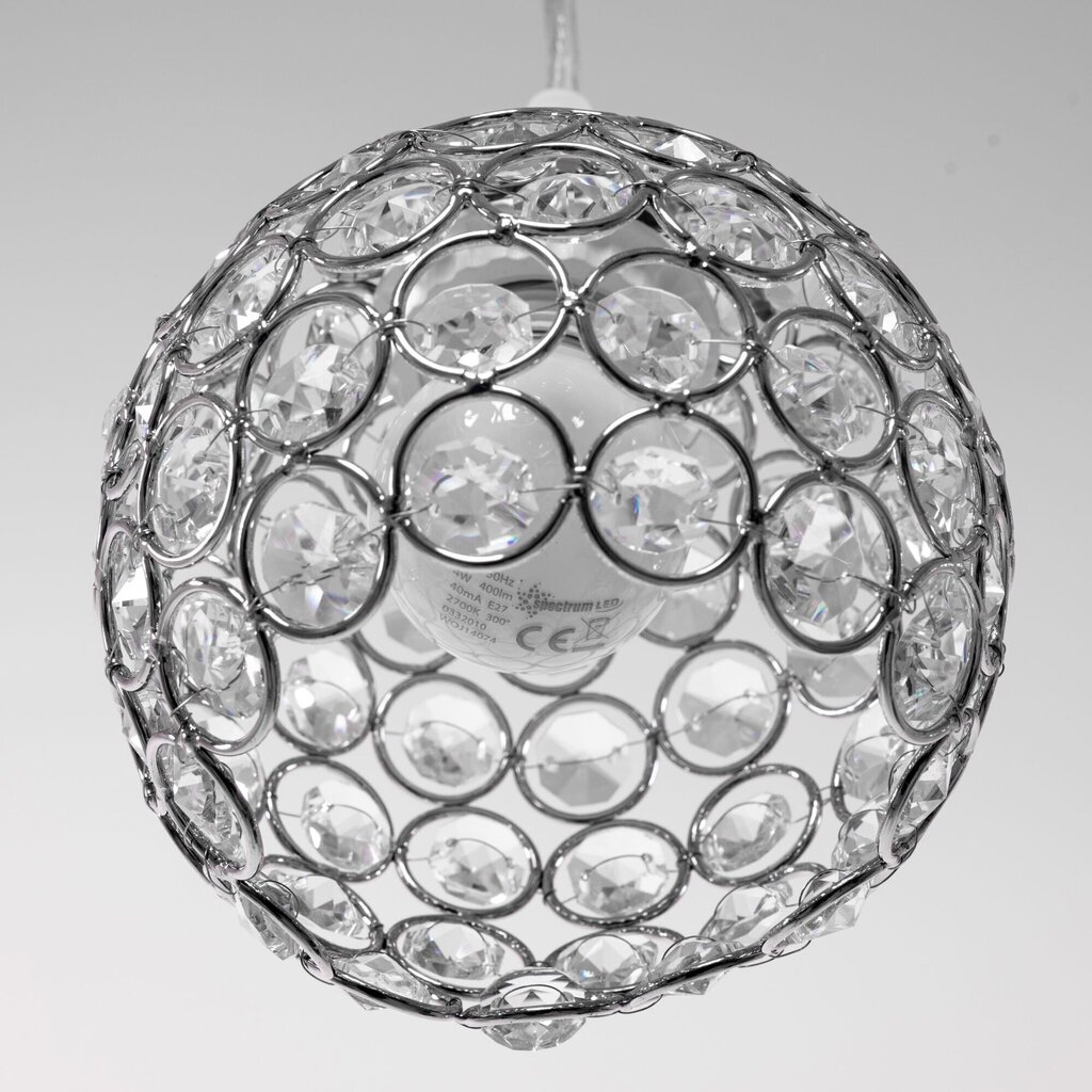 Piekaramā lampa Sparkle Ball 3, Chrome cena un informācija | Lustras | 220.lv