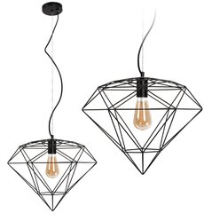 Piekaramā lampa Metal Diamond, Black cena un informācija | Lustras | 220.lv