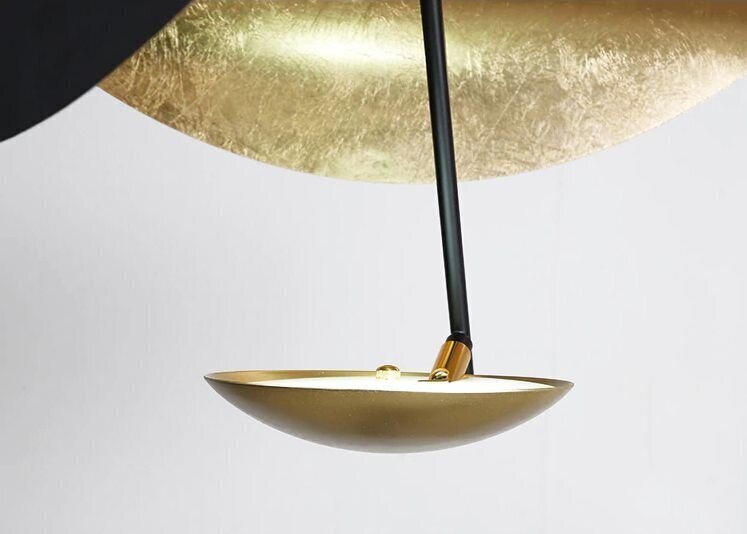 Piekaramā LED lampa Futuristic, Black/Gold cena un informācija | Lustras | 220.lv