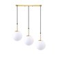 Piekaramā lampa Milky 3CP, White/Gold cena un informācija | Lustras | 220.lv