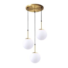 Piekaramā lampa Milky 3CPR, White/Gold цена и информация | Люстры | 220.lv