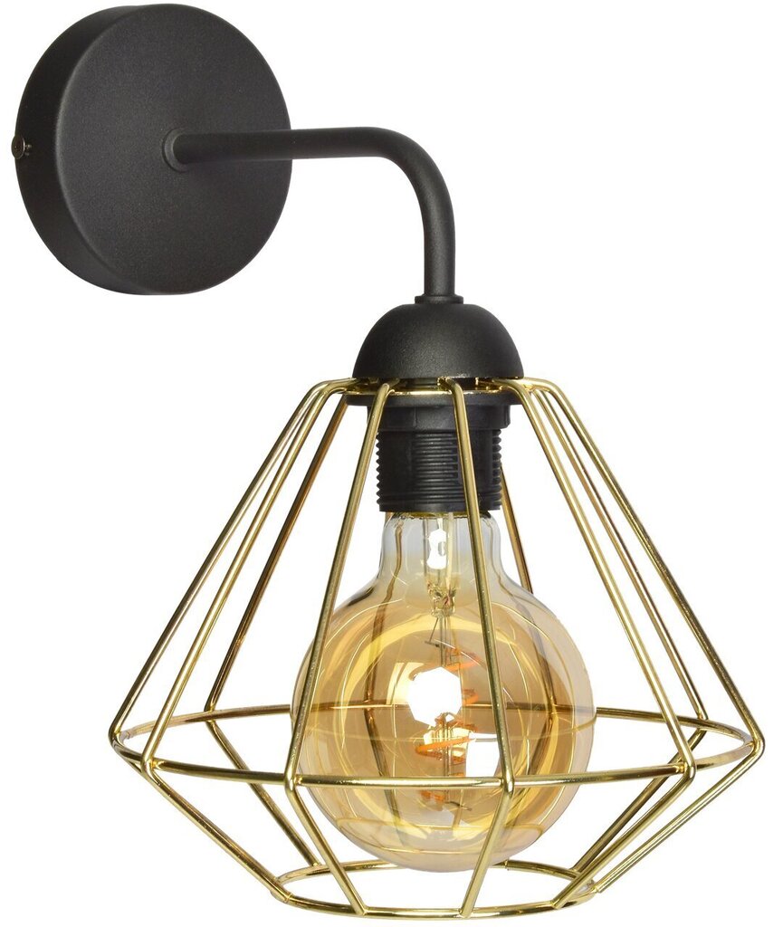 Milagro sienas lampa Lupo Black/Gold cena un informācija | Sienas lampas | 220.lv