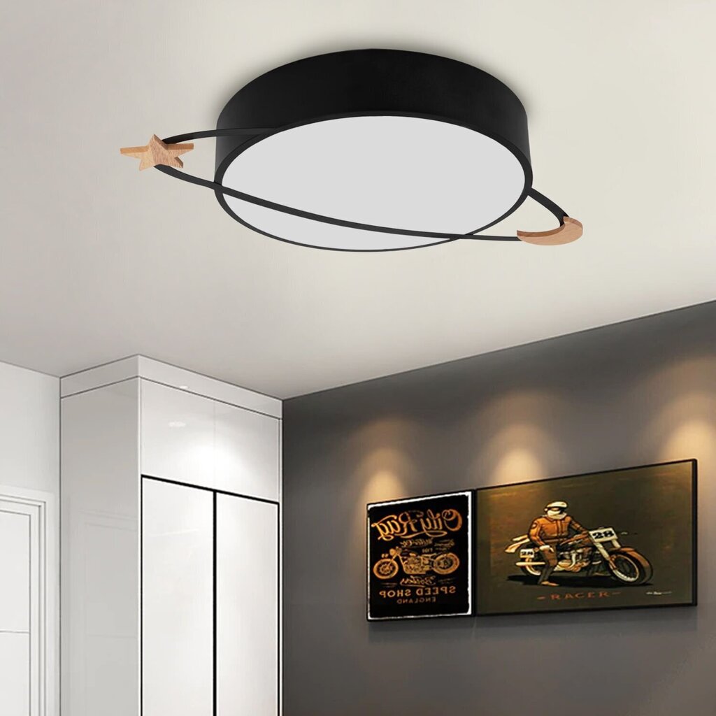 Griestu lampa Moon, 52 cm, Black cena un informācija | Griestu lampas | 220.lv