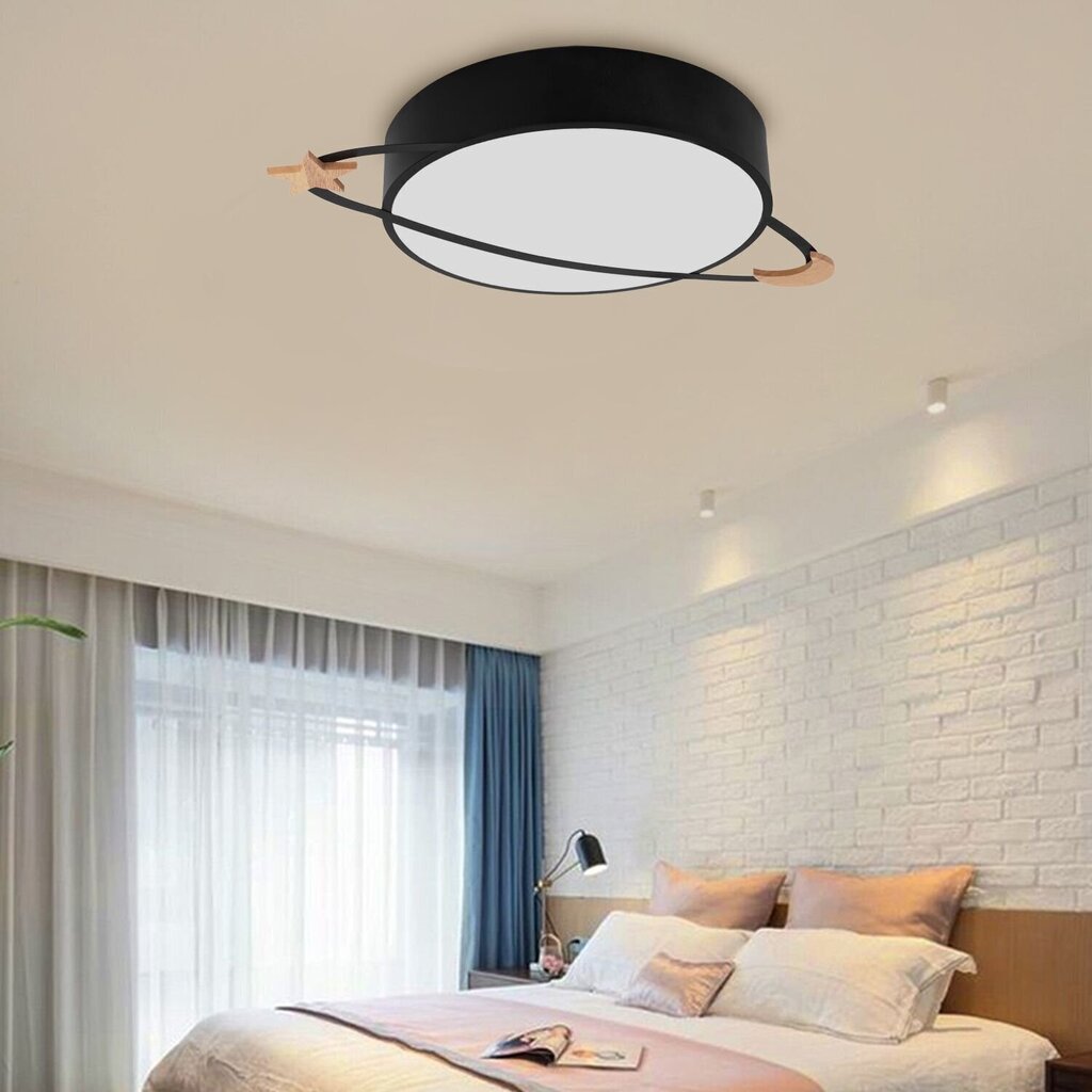 Griestu lampa Moon, 64 cm, Black цена и информация | Griestu lampas | 220.lv