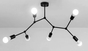 Griestu lampa Branch 6, Black цена и информация | Потолочные светильники | 220.lv