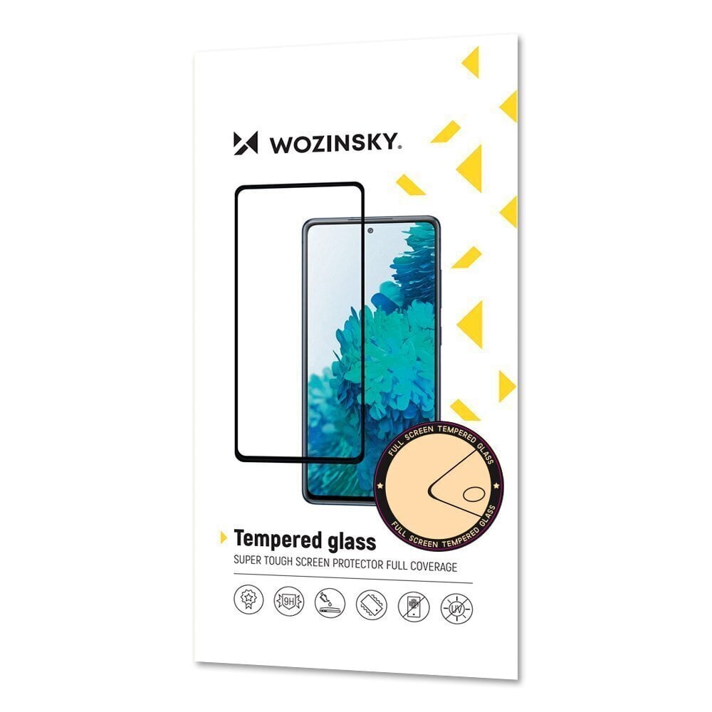 Telefona ekrāna aizsargstikls Wozinsky Tempered Glass Full Glue Super Tough Screen Protector, piemērots iPhone 13 Pro / iPhone 13, melns rāmis цена и информация | Ekrāna aizsargstikli | 220.lv