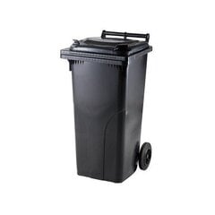 Atkritumu tvertne 120 l, melna cena un informācija | Komposta kastes un āra konteineri | 220.lv
