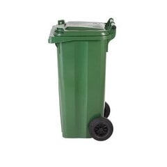 Atkritumu tvertne 120 l, zaļa cena un informācija | Komposta kastes un āra konteineri | 220.lv
