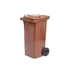 Мусорный контейнер 120 л, коричневый цена и информация | Уличные контейнеры, контейнеры для компоста | 220.lv