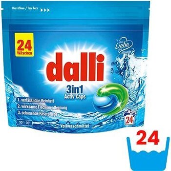 DALLI 3in1 Activ Caps mazgāšanas kapsulas baltai veļai 24MR. cena un informācija | Veļas mazgāšanas līdzekļi | 220.lv