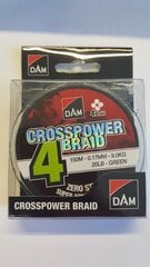 Pīta aukla Dam Crosspower 4-Braid 0.17 mm cena un informācija | Makšķerauklas | 220.lv