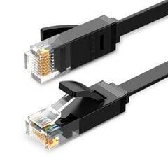 Ugreen Ethernet RJ45 plakanā tīkla kabelis, 6. kat., UTP, 15 m, melns kaina ir informacija | Kabeļi un vadi | 220.lv