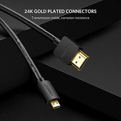 Ugreen (HD127) HDMI, 4K 3D 1m cena un informācija | Kabeļi un vadi | 220.lv
