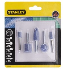 Slīpēšanas akmeņu komplekts Stanley 6 mm, 5 gab. cena un informācija | Rokas instrumenti | 220.lv