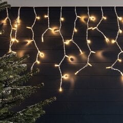 Gaismas aizkars 100LED silts balts5,5M цена и информация | Гирлянды | 220.lv