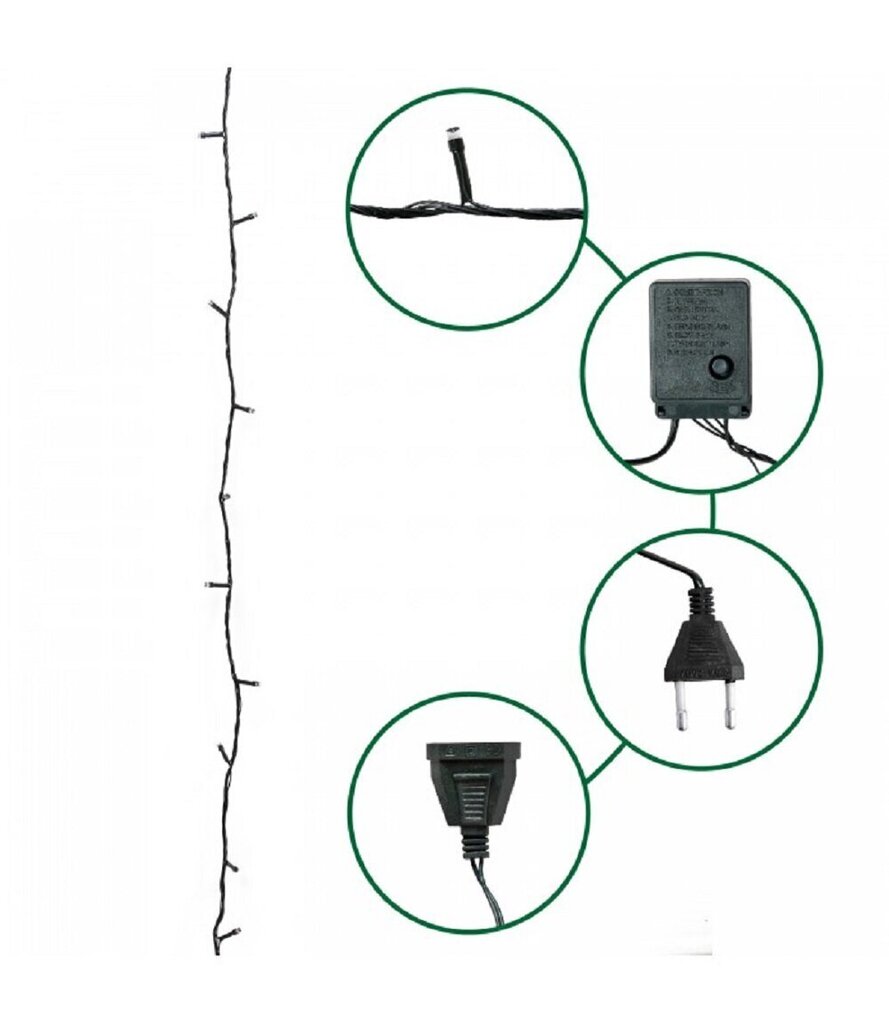 Ziemassvētku gaismas 500LED 35M cena un informācija | Ziemassvētku lampiņas, LED virtenes | 220.lv