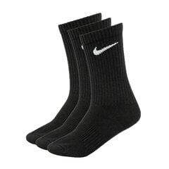 Vīriešu sporta zeķes Nike everyday lightweight crew SX7676 010, 3 pāri, melnas cena un informācija | Vīriešu zeķes | 220.lv