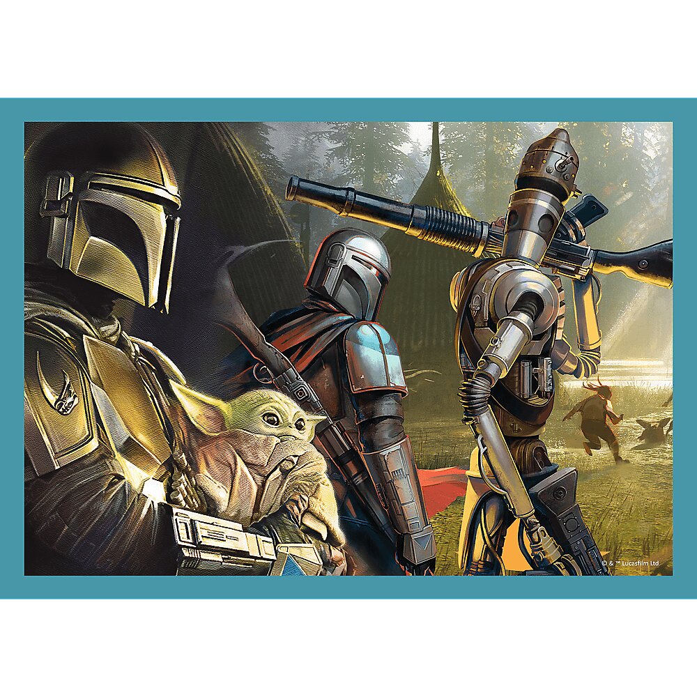 4 puzļu komplekts „Mandalorian“ Trefl цена и информация | Puzles, 3D puzles | 220.lv