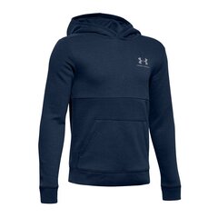 Džemperis bērniem Under Armor Cotton Fleece Hoody JR 1343678-408, tumši zils cena un informācija | Zēnu jakas, džemperi, žaketes, vestes | 220.lv