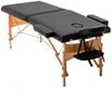 3 zonu saliekamais masāžas galds - melns, VANGALOO cena un informācija | Masāžas piederumi | 220.lv