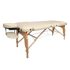 3 zonu saliekamais masāžas galds - bēšs, VANGALOO цена и информация | Аксессуары для массажа | 220.lv