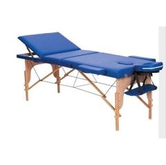 Стол массажный складной 3-х зонный - синий VANGALOO цена и информация | Аксессуары для массажа | 220.lv