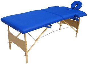 2 zonu saliekamais masāžas galds - zils, VANGALOO цена и информация | Аксессуары для массажа | 220.lv