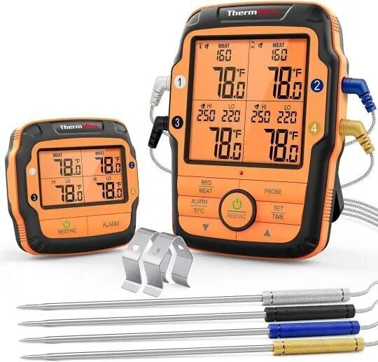 Digitālais bezvadu pārtikas termometrs ThermoPro TP-27 cena un informācija | Grila, barbekjū piederumi un aksesuāri | 220.lv